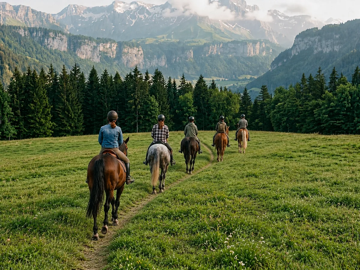 Balade à cheval en Savoie, autour de Aime-la-Plagne