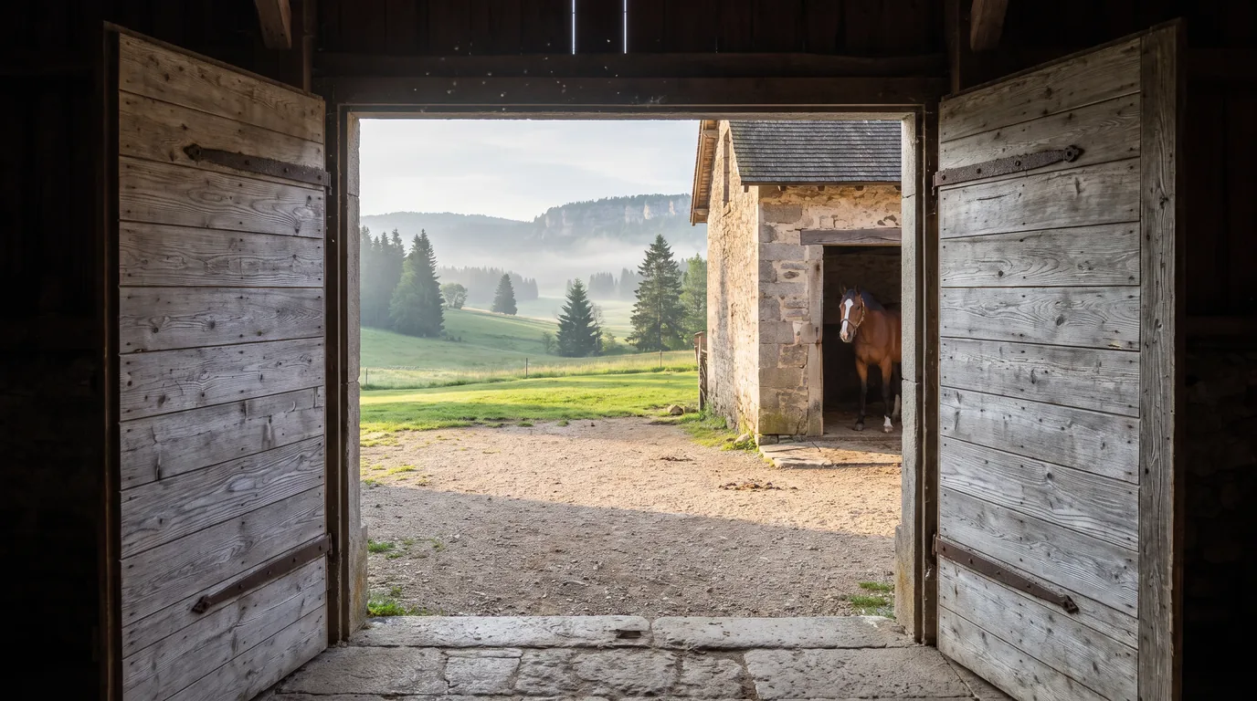 Entrée, Les Balades à Cheval de Granier, centre équestre à Aime-la-Plagne